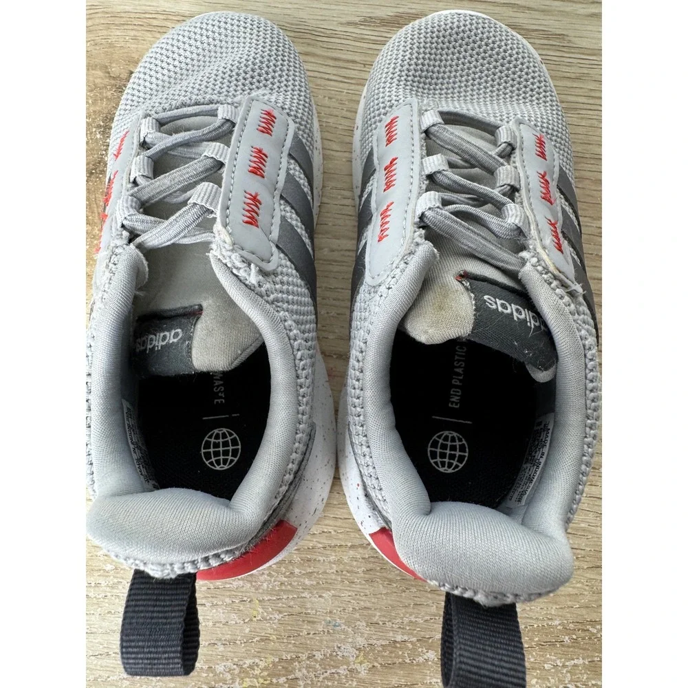 Adidas Racer TR21 Toddler Shoes Grey Black Red HP6167 Size 9K